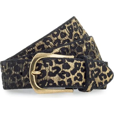 B.Belt, Damen, Gürtel, Gürtel Leder, Schwarz, Gold, (85) B.Belt, Damen, Gürtel, Gürtel Leder, Schwarz, Gold, (85)