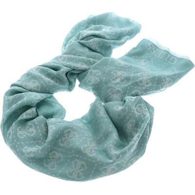 Guess Damen, Schal, G James Logo Jacquard Scarf 80X180, Türkis Guess Damen, Schal, G James Logo Jacquard Scarf 80X180, Türkis