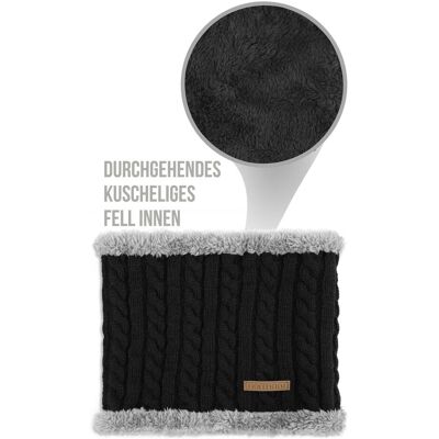 Normani, Unisex, Schal, Winter-Fellschal Kebili, Schwarz Normani, Unisex, Schal, Winter-Fellschal Kebili, Schwarz