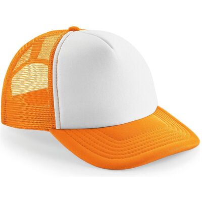 Beechfield, Jungen, Cap, Junior Vintage Snapback Trucker, Mehrfarbig, Weiss, Orange, (One Size) Beechfield, Jungen, Cap, Junior Vintage Snapback Trucker, Mehrfarbig, Weiss, Orange, (One Size)