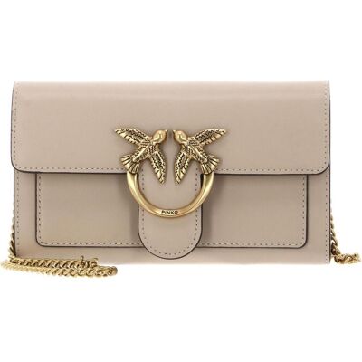 Pinko, Damen, Portemonnaie, Love One Wallet, Beige, Gold, Grau Pinko, Damen, Portemonnaie, Love One Wallet, Beige, Gold, Grau