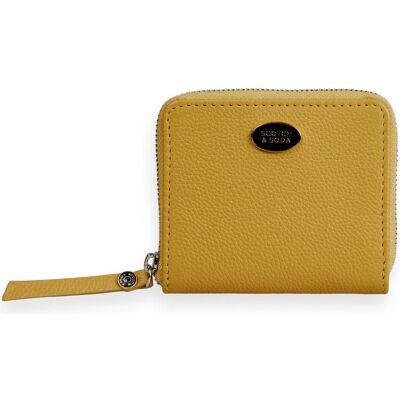 Scotch & Soda, Unisex, Portemonnaie, Leather Bill Fold Zip Wallet, Gelb Scotch & Soda, Unisex, Portemonnaie, Leather Bill Fold Zip Wallet, Gelb
