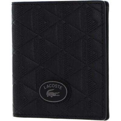 Lacoste, Herren, Portemonnaie, Nomogramme Compact Wallet, Schwarz Lacoste, Herren, Portemonnaie, Nomogramme Compact Wallet, Schwarz