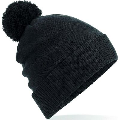 Beechfield, Unisex, Mütze, Thermal Snowstar Beanie, Schwarz, Grau, (One Size) Beechfield, Unisex, Mütze, Thermal Snowstar Beanie, Schwarz, Grau, (One Size)