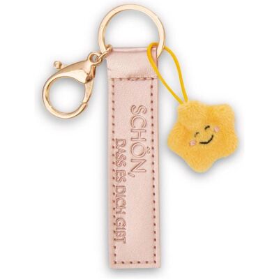 Magni, Unisex, Schlüsselanhänger, NICI Schlüsselanhänger Schön, dass es dich gibt Kunstlederband mit Stern roségold 10cm, Gelb, Rosa Magni, Unisex, Schlüsselanhänger, NICI Schlüsselanhänger Schön, dass es dich gibt Kunstlederband mit Stern roségold 10cm, Gelb, Rosa