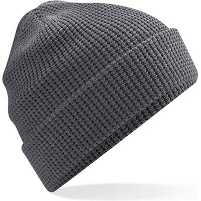 Beechfield, Unisex, Mütze, Organic Cotton Waffle Beanie, Grau, (One Size) Beechfield, Unisex, Mütze, Organic Cotton Waffle Beanie, Grau, (One Size)
