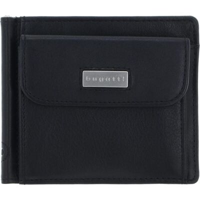 Bugatti Herren, Portemonnaie, City Line RFID Dollarclip 8CC Metal Logo, Schwarz Bugatti Herren, Portemonnaie, City Line RFID Dollarclip 8CC Metal Logo, Schwarz