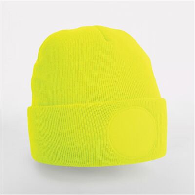 Beechfield, Unisex, Mütze, Hut mit runder Applikation, Gelb, (One Size) Beechfield, Unisex, Mütze, Hut mit runder Applikation, Gelb, (One Size)