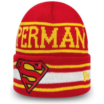New Era, Jungen, Mütze, Beanie Kinder Wintermütze - Superman - Youth, Rot New Era, Jungen, Mütze, Beanie Kinder Wintermütze - Superman - Youth, Rot