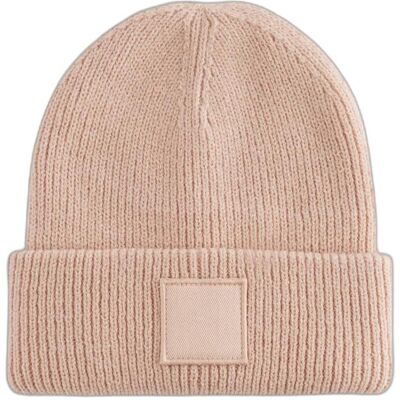 Beechfield, Mädchen, Mütze, Kids Deep Cuffed Tonal Patch Beanie, Pink, (One Size) Beechfield, Mädchen, Mütze, Kids Deep Cuffed Tonal Patch Beanie, Pink, (One Size)