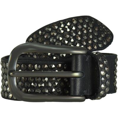 B.Belt, Damen, Gürtel, Nietengürtel II Leder, Schwarz B.Belt, Damen, Gürtel, Nietengürtel II Leder, Schwarz