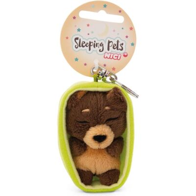 Nici - 49990 Sleeping Pets Hundenøkkelring - Brown - 8 cm - Keychain Nici - 49990 Sleeping Pets Hundenøkkelring - Brown - 8 cm - Keychain