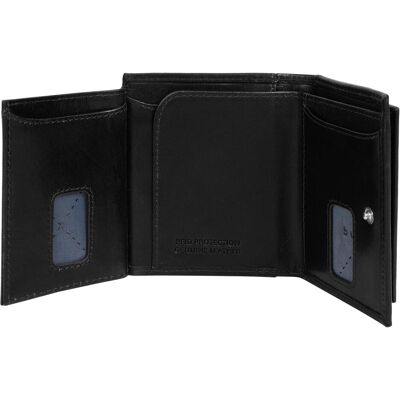 Bugatti Unisex, Portemonnaie, Secure Slim - RFID Kreditkartenhalter mit Wiener Münzfach Romano, Schwarz Bugatti Unisex, Portemonnaie, Secure Slim - RFID Kreditkartenhalter mit Wiener Münzfach Romano, Schwarz