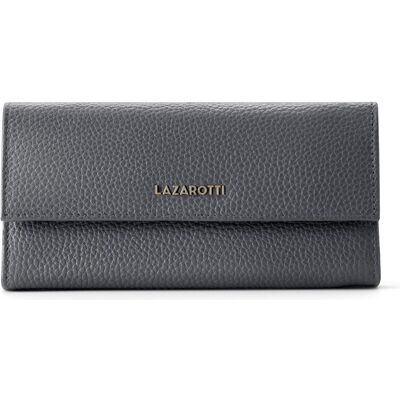 Lazarotti, Damen, Portemonnaie, Bologna Leather Geldbörse Leder 19 cm, Grau Lazarotti, Damen, Portemonnaie, Bologna Leather Geldbörse Leder 19 cm, Grau