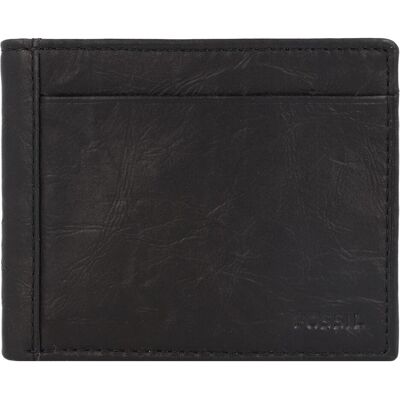 Fossil Herren, Portemonnaie, Neel Geldbörse Leder 11 cm, Schwarz Fossil Herren, Portemonnaie, Neel Geldbörse Leder 11 cm, Schwarz