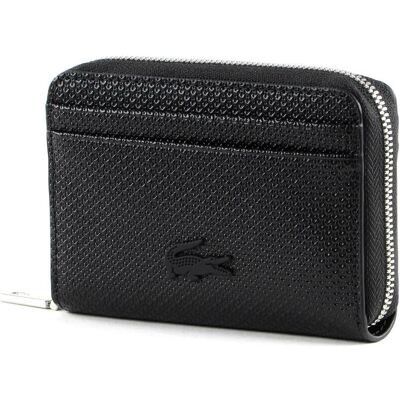 Lacoste, Damen, Portemonnaie, Chantaco Classics Zip Coin Wallet, Schwarz Lacoste, Damen, Portemonnaie, Chantaco Classics Zip Coin Wallet, Schwarz