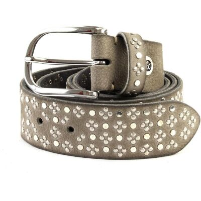 B.Belt, Damen, Gürtel, Nietengürtel, Grau B.Belt, Damen, Gürtel, Nietengürtel, Grau