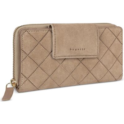 Bugatti Damen, Portemonnaie, Fabia Ladies Long Zip Wallet, Beige Bugatti Damen, Portemonnaie, Fabia Ladies Long Zip Wallet, Beige