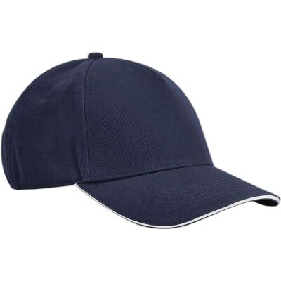 Beechfield, Unisex, Cap, EarthAware Classic Organic Cotton 5 Panel Cap - Sandwich Peak, Mehrfarbig, Blau, (One Size) Beechfield, Unisex, Cap, EarthAware Classic Organic Cotton 5 Panel Cap - Sandwich Peak, Mehrfarbig, Blau, (One Size)