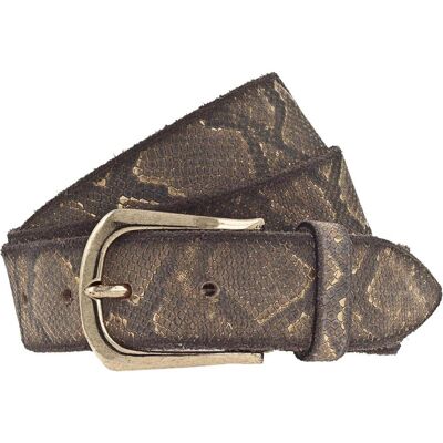 B.Belt, Damen, Gürtel, Sabia Gürtel Leder, Gold, Grau B.Belt, Damen, Gürtel, Sabia Gürtel Leder, Gold, Grau