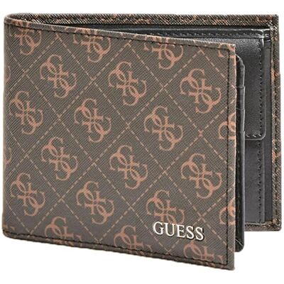 Guess Herren, Portemonnaie, Vezzola, Textile Wallet, Billfold, w/sf w/cp, Brown Logo, For Men, Braun Guess Herren, Portemonnaie, Vezzola, Textile Wallet, Billfold, w/sf w/cp, Brown Logo, For Men, Braun