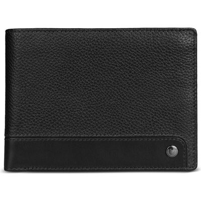 Bugatti Herren, Portemonnaie, Due Geldbörse RFID Schutz Leder 12.5 cm, Schwarz Bugatti Herren, Portemonnaie, Due Geldbörse RFID Schutz Leder 12.5 cm, Schwarz