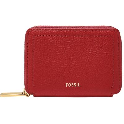 Fossil Damen, Portemonnaie, Logan Zip Around Card Case RFID, Rot Fossil Damen, Portemonnaie, Logan Zip Around Card Case RFID, Rot