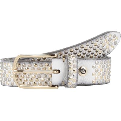 B.Belt, Damen, Gürtel, Nietengürtel Leder, Gold, (85) B.Belt, Damen, Gürtel, Nietengürtel Leder, Gold, (85)