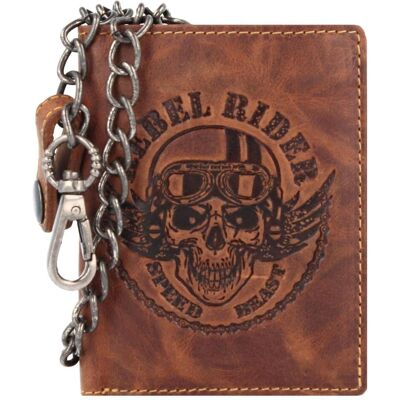 Greenburry, Herren, Portemonnaie, Rebel Rider Biker Geldbörse Leder 11 cm, Braun Greenburry, Herren, Portemonnaie, Rebel Rider Biker Geldbörse Leder 11 cm, Braun