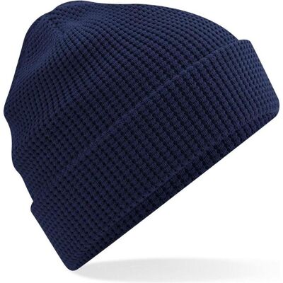 Beechfield, Unisex, Mütze, Organic Cotton Waffle Beanie, Blau, (One Size) Beechfield, Unisex, Mütze, Organic Cotton Waffle Beanie, Blau, (One Size)