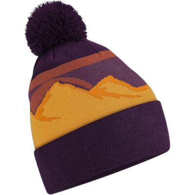 Beechfield, Unisex, Mütze, Mountain Peaks Pom Pom Beanie, Mehrfarbig, Braun, (One Size) Beechfield, Unisex, Mütze, Mountain Peaks Pom Pom Beanie, Mehrfarbig, Braun, (One Size)