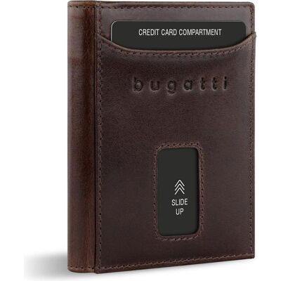 Bugatti Unisex, Portemonnaie, Secure Slim - RFID Kreditkartenhalter mit Wiener Münzfach Romano, Braun Bugatti Unisex, Portemonnaie, Secure Slim - RFID Kreditkartenhalter mit Wiener Münzfach Romano, Braun