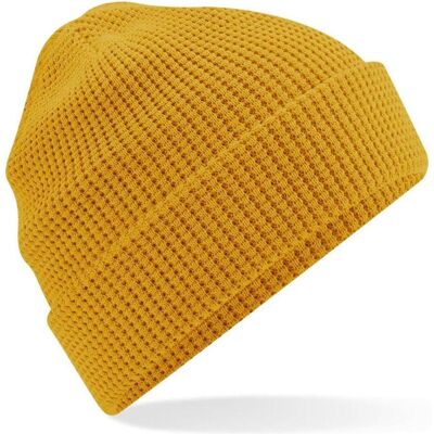 Beechfield, Unisex, Mütze, Organic Cotton Waffle Beanie, Gelb, (One Size) Beechfield, Unisex, Mütze, Organic Cotton Waffle Beanie, Gelb, (One Size)