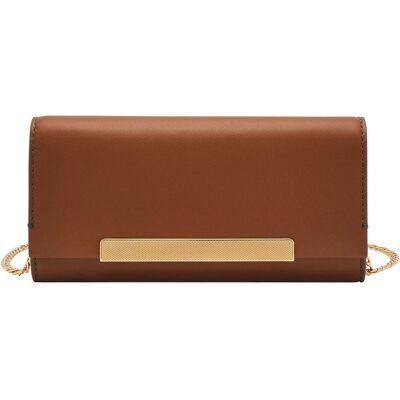 Fossil Damen, Portemonnaie, Penrose Flap Wallet Crossbody, Braun Fossil Damen, Portemonnaie, Penrose Flap Wallet Crossbody, Braun