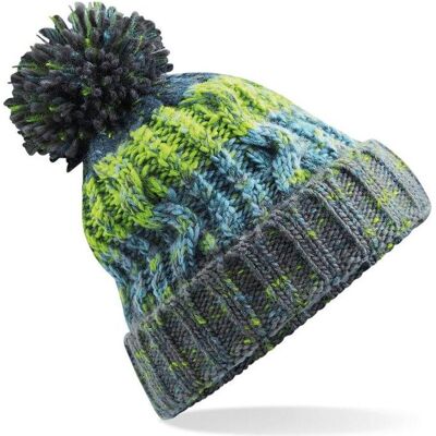 Beechfield, Unisex, Mütze, Corkscrew Pom Pom Beanie, Mehrfarbig, Grau, (One Size) Beechfield, Unisex, Mütze, Corkscrew Pom Pom Beanie, Mehrfarbig, Grau, (One Size)