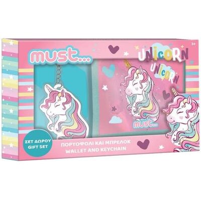 Pulio, Mädchen, Portemonnaie, DIAKAKIS wallet with keychain must gift set 20x12 cm Unicorn, Mehrfarbig Pulio, Mädchen, Portemonnaie, DIAKAKIS wallet with keychain must gift set 20x12 cm Unicorn, Mehrfarbig