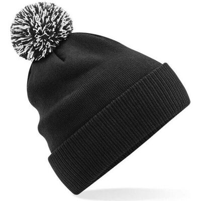 Beechfield, Herren, Mütze, Recycled Snowstar Beanie, Schwarz, Mehrfarbig, Weiss, (One Size) Beechfield, Herren, Mütze, Recycled Snowstar Beanie, Schwarz, Mehrfarbig, Weiss, (One Size)