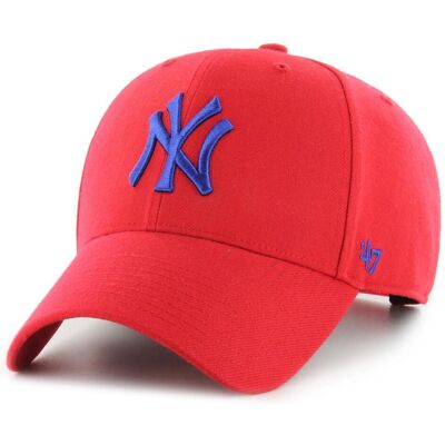 47 Brand, Herren, Cap, New York Yankees Baseball-Cap MLB MVP, Rot, (One Size) 47 Brand, Herren, Cap, New York Yankees Baseball-Cap MLB MVP, Rot, (One Size)