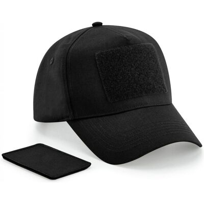 Beechfield, Unisex, Cap, Kappe mit abnehmbarem Patch, Schwarz, (One Size) Beechfield, Unisex, Cap, Kappe mit abnehmbarem Patch, Schwarz, (One Size)