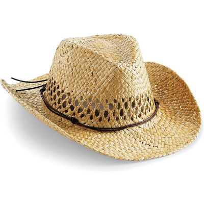 Beechfield, Unisex, Hut, Straw Cowboy Hat, Beige, (One Size) Beechfield, Unisex, Hut, Straw Cowboy Hat, Beige, (One Size)