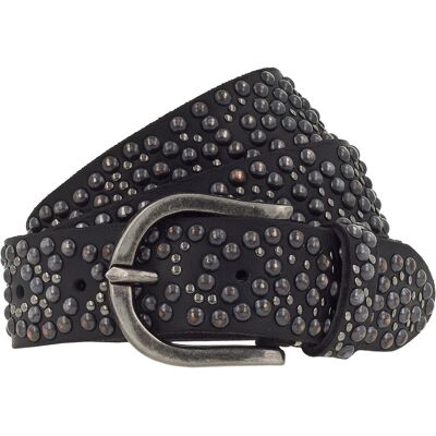 B.Belt, Damen, Gürtel, Nietengürtel Leder, Schwarz, (85) B.Belt, Damen, Gürtel, Nietengürtel Leder, Schwarz, (85)