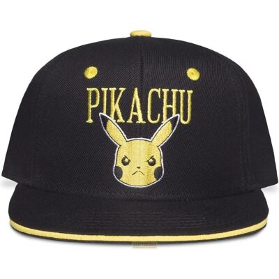 Pokémon, Herren, Cap, Angry Pika Men's Snapback Cap, Schwarz, Gelb, (One Size) Pokémon, Herren, Cap, Angry Pika Men's Snapback Cap, Schwarz, Gelb, (One Size)