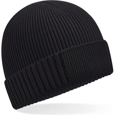 Beechfield, Unisex, Mütze, Baumwollmütze mit technischem Patch, Schwarz, (One Size) Beechfield, Unisex, Mütze, Baumwollmütze mit technischem Patch, Schwarz, (One Size)
