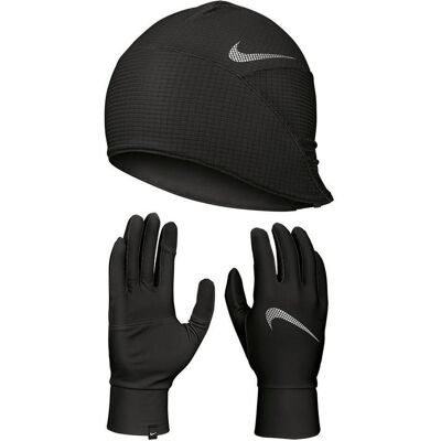 Nike Herren, Handschuhe, Men'S Essential Running Hat And Glove Set, Schwarz, (M, S) Nike Herren, Handschuhe, Men'S Essential Running Hat And Glove Set, Schwarz, (M, S)