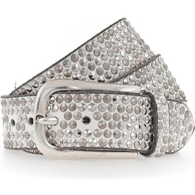 B.Belt, Damen, Gürtel, Nietengürtel I Leder, Weiss, (85) B.Belt, Damen, Gürtel, Nietengürtel I Leder, Weiss, (85)