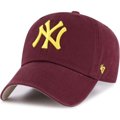 47 Brand, Herren, Cap, New York Yankees Baseball-Cap MLB Clean Up Nll, Rot, (One Size) 47 Brand, Herren, Cap, New York Yankees Baseball-Cap MLB Clean Up Nll, Rot, (One Size)
