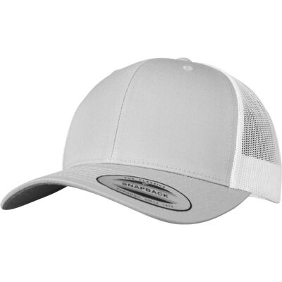 Flexfit, Unisex, Cap, Trucker, Silber, Weiss, (One Size) Flexfit, Unisex, Cap, Trucker, Silber, Weiss, (One Size)