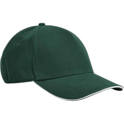 Beechfield, Unisex, Cap, EarthAware Classic Organic Cotton 5 Panel Cap - Sandwich Peak, Mehrfarbig, Weiss, Grün, (One Size) Beechfield, Unisex, Cap, EarthAware Classic Organic Cotton 5 Panel Cap - Sandwich Peak, Mehrfarbig, Weiss, Grün, (One Size)