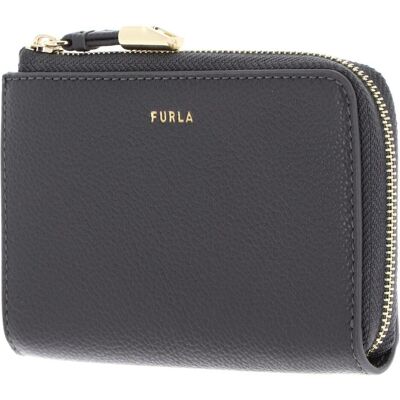 Furla, Damen, Portemonnaie, Vitello Night Goccia Card Case, Grau Furla, Damen, Portemonnaie, Vitello Night Goccia Card Case, Grau