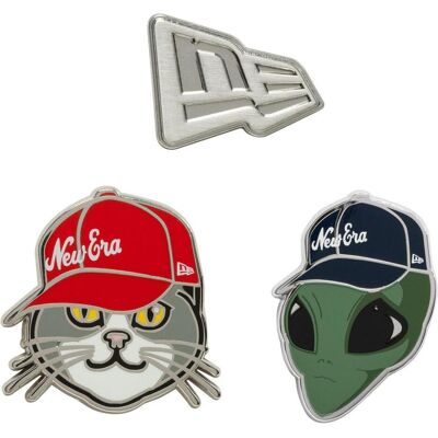 New Era, Anstecknadel, Universal Schmuck Caps PIN BADGE 3er Set, Silber, Mehrfarbig New Era, Anstecknadel, Universal Schmuck Caps PIN BADGE 3er Set, Silber, Mehrfarbig